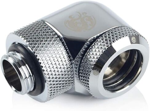 Bitspower G1/4" to Enhance Multi-Link Adapter Fitting for 14mm OD Rigid Tubing, 90 Degree Rotary, Silver Shining in Saudi Arabia