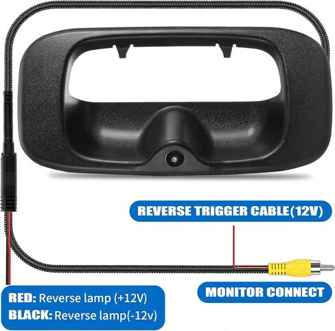 Tailgate Handle Backup Camera Fit for Chevy Silverado GMC Sierra 1500 2500 3500 HD 1999-2007 Classic Tailgate Reversing Rear View Park Assist Camera RCA Plug Replaces 15228539 in Kuwait