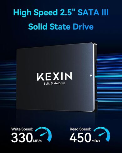 KEXIN SSD 128GB SATA III محرك الحالة الصلبة الداخلي 2.5 بوصة SSD داخلي 128 جيجا حتى 450 ميجابايت/ثانية SATA 3.0 محرك داخلي ثلاثي الأبعاد NAND Flash داخلي SSD لتخزين الكمبيوتر المحمول وترقيته in Kuwait