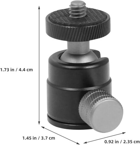 Aluminum Alloy Mini Tripod Ball Head Mount 1/4" Screw Camera Tripod Adapter 360° Rotating Universal Ball Head for Photography and Videography in Saudi Arabia