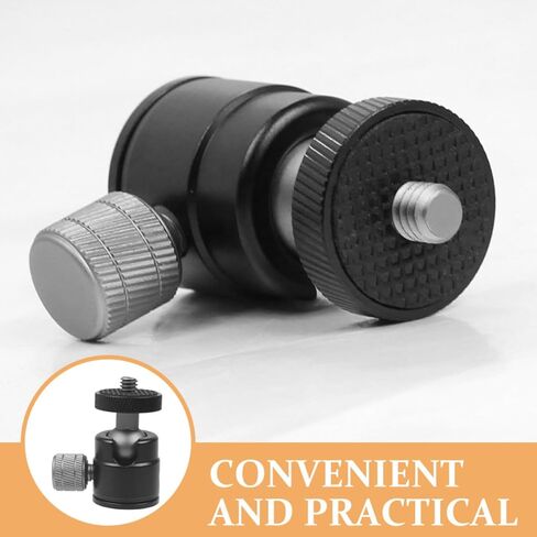 Aluminum Alloy Mini Tripod Ball Head Mount 1/4" Screw Camera Tripod Adapter 360° Rotating Universal Ball Head for Photography and Videography in Saudi Arabia