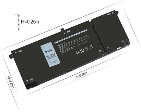 استبدال بطارية الكمبيوتر المحمول H5CKD لجهاز Dell Inspir-on 5400 5406 7405 7300 7306 7500 7506 2 في 1 فضي 5300 5301 5401 5402 5408 5409 5501 5502 5508 5509 Series. in Kuwait