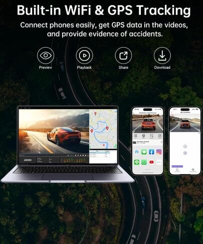 Osmo Dashcam Pro 4k Original - موديل 2025 الجديد والمحسن (WiFi+GPS+64GB) in Kuwait