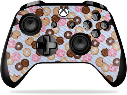 MightySkins Carbon Fiber Skin for Microsoft Xbox One X Controller - Rainbow Pineapples | Protective, Durable Textured Carbon Fiber Finish | Easy to Apply, Remove, and Change Styles | Made in The USA in Saudi Arabia