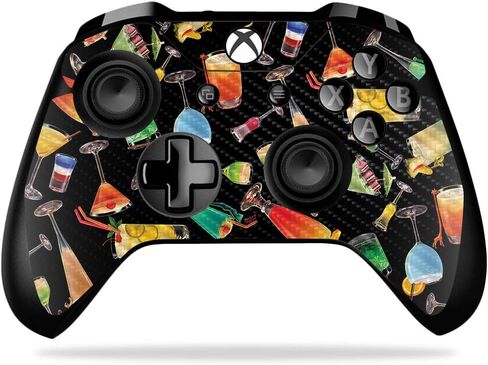 MightySkins Carbon Fiber Skin for Microsoft Xbox One X Controller - Rainbow Pineapples | Protective, Durable Textured Carbon Fiber Finish | Easy to Apply, Remove, and Change Styles | Made in The USA in Saudi Arabia