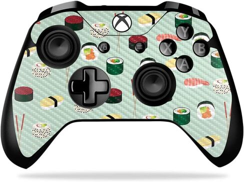 MightySkins Carbon Fiber Skin for Microsoft Xbox One X Controller - Rainbow Pineapples | Protective, Durable Textured Carbon Fiber Finish | Easy to Apply, Remove, and Change Styles | Made in The USA in Saudi Arabia
