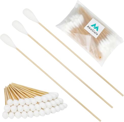 Large Cotton Swabs for Dog Ear Cleaning, 100PCS, 7 Inch Bamboo Cotton Swabs – Extra Long, Biodegradable & Safe Ear Care Swabs for Pets, Grooming, and Wax Removal in Saudi Arabia