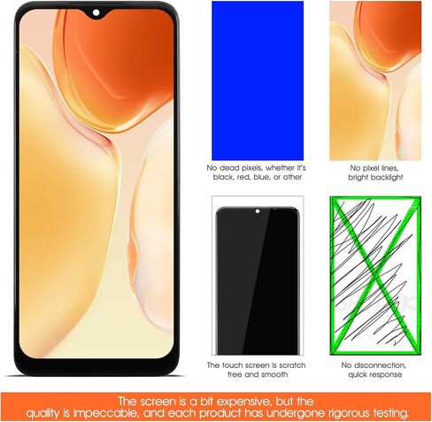 AGCUT لـ T-Mobile REVVL 6 Pro استبدال الشاشة 6.82 "REVVL 6 Pro شاشة LCD TMAF035G تعمل باللمس محول الأرقام زجاج الجمعية مع الإطار in Kuwait
