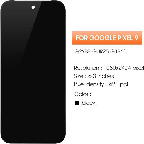 قطع غيار أصلية لشاشة Google Pixel 9 لشاشة Google Pixel 9 LCD G2YBB، GUR25، G1B60 أجزاء إصلاح مجموعة محول الأرقام لشاشة تعمل باللمس مع دعامة in Kuwait