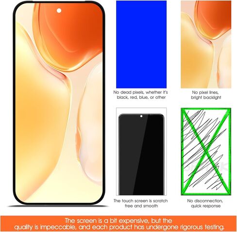 قطع غيار أصلية لشاشة Google Pixel 9 لشاشة Google Pixel 9 LCD G2YBB، GUR25، G1B60 أجزاء إصلاح مجموعة محول الأرقام لشاشة تعمل باللمس مع دعامة in Kuwait
