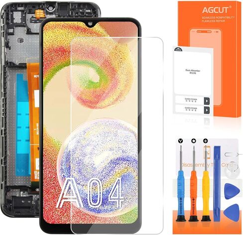الأصلي لسامسونج غالاكسي A04 استبدال الشاشة لسامسونج A04 شاشة LCD A045F/DS SM-A045F LCD محول الأرقام شاشة تعمل باللمس الجمعية إصلاح جزء مع الإطار in Kuwait