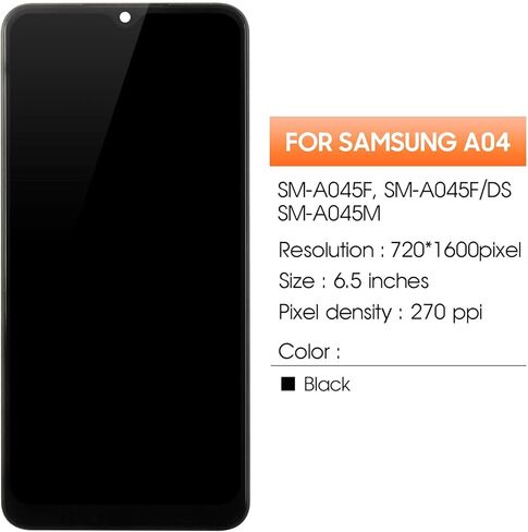 الأصلي لسامسونج غالاكسي A04 استبدال الشاشة لسامسونج A04 شاشة LCD A045F/DS SM-A045F LCD محول الأرقام شاشة تعمل باللمس الجمعية إصلاح جزء مع الإطار in Kuwait