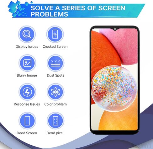 استبدال شاشة Samsung Galaxy A14 مع إطار شاشة LCD تعمل باللمس محول رقمي تجميع كامل زجاج إصلاح مع مجموعة أدوات إصلاح SM-A145F (A145F A145M) in Kuwait