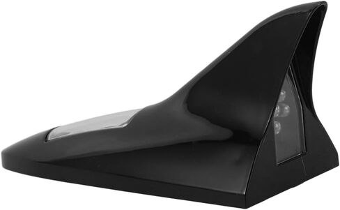 Auto Shark Fin Antenna Car Roof Accessory Solar Tail Lights Led Flashing Shark Warning in Saudi Arabia