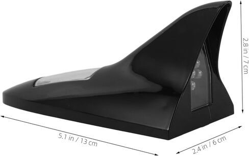 Auto Shark Fin Antenna Car Roof Accessory Solar Tail Lights Led Flashing Shark Warning in Saudi Arabia