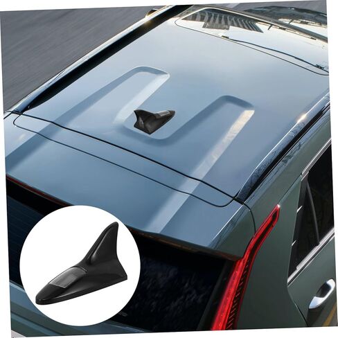 Auto Shark Fin Antenna Car Roof Accessory Solar Tail Lights Led Flashing Shark Warning in Saudi Arabia