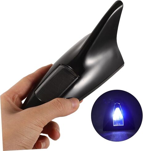 Auto Shark Fin Antenna Car Roof Accessory Solar Tail Lights Led Flashing Shark Warning in Saudi Arabia