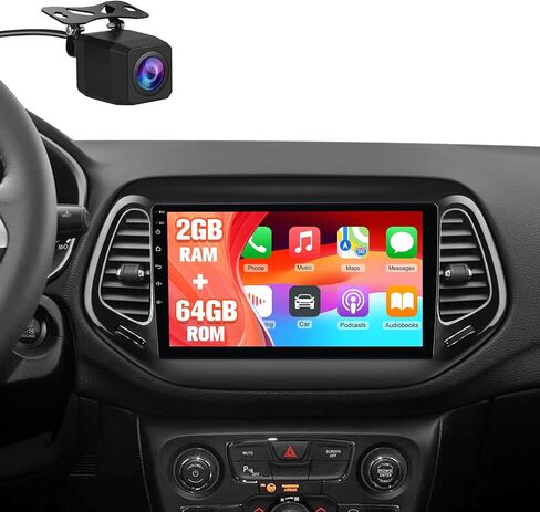ستيريو سيارة AWESAFE Android 13 لسيارة Jeep Compass 2017 2018 2019 2020، راديو بشاشة لمس 10 بوصات لسيارة Jeep Compass مع CarPlay اللاسلكي وAndroid Auto، نظام تحديد المواقع العالمي WiFi AM FM - 2GB+64GB in Kuwait