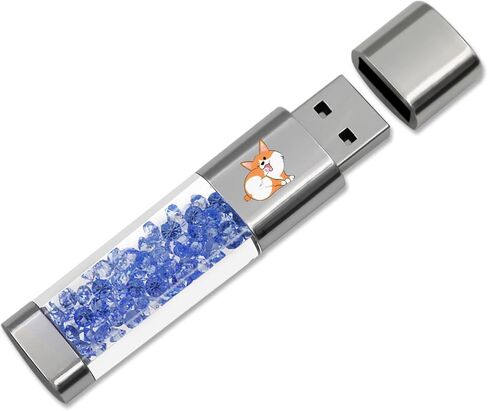 محرك فلاش USB سعة 64 جيجابايت، عصا تخزين لحفظ الصور للذاكرة الخارجية من Techkey للصور/الفيديو/موفر البيانات/النسخ الاحتياطي V2.42 عالي السرعة للإبهام/القفز/الأقراص الصلبة - Ultramarine in Kuwait