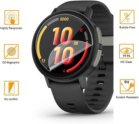 [6 Pack Compatible with Garmin Bounce 2 Kids Screen Protector, Case Friendly HD Clear [Anti-Scratch] [Bubble Free] [Anti-Fingerprint] PET Film for Garmin Bounce 2 Kids 1.2-Inch Smartwatch in Saudi Arabia