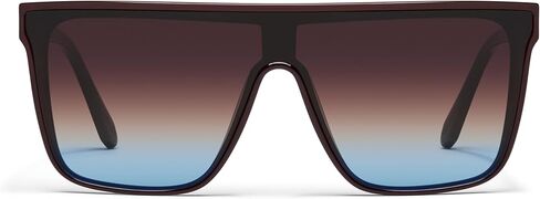 Quay - Sunglasses for Men & Women, Shield Lenses with UV Protection (Nightfall, Black) in Saudi Arabia