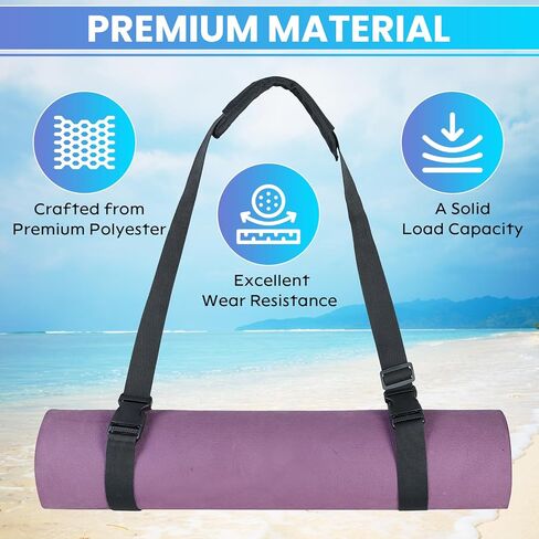 5Pcs Carrying Strap for Folding Chairs, Adjustable Shoulder Straps Beach Chair Straps for Carrying Ideal for Yoga Mats, Camping and Outdoor Activities (Black, 5 Pcs) in Saudi Arabia