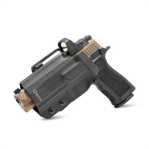 GRITR OWB Kydex Sig Sauer P320 Holster for Men & Women w/Optic Cut, Open Bottom, Adjustable Cant, Safariland QLS/G-Code RTI Attachments Compatible - Right/Left Hand Options in Saudi Arabia