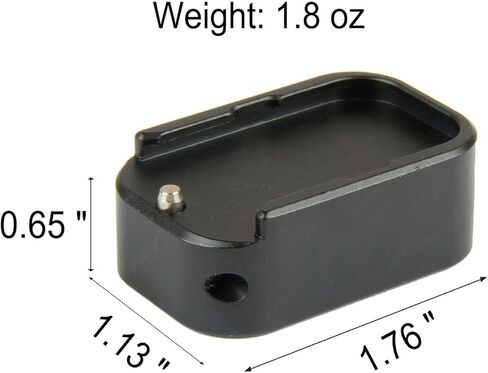 TACFUN Engraving Weighted Magazine Base Plate Compatible with Glock 9mm/.40 Silver in Saudi Arabia