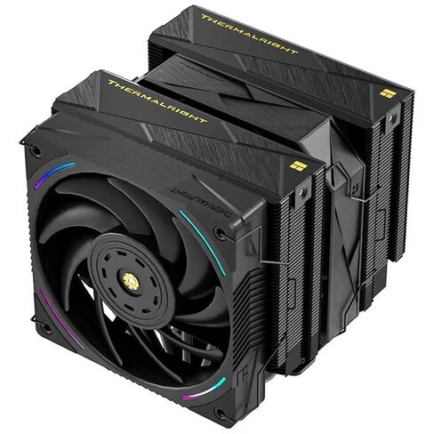 Thermalright Royal Pretor 130 Ultra Black CPU Air Cooler,7 Heat Pipes Dual Towers Cooler-Brushed Top Cover, for Intel lga1700/1851/2011/115X,AM5, Double PWM Fans,up to 2150RPM,Black in Saudi Arabia