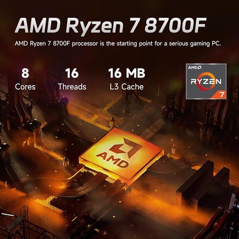 سطح المكتب HP OMEN 16L للألعاب، AMD Ryzen 7 8700F (Beats Intel i7-14700F)، NVIDIA RTX 5060، ذاكرة الوصول العشوائي DDR5 سعة 16 جيجابايت، 1 تيرابايت SSD، W11H، محطة عمل إنتاج الموسيقى، حزمة مع Thunderobot KG3089R Gaming KB in Saudi Arabia