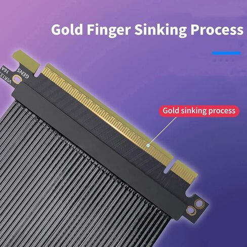كابل PCIE 5.0 X16 كابل تمديد بطاقة الرسومات سريع السرعة مع تركيب عكسي 270 درجة سهل للألعاب in Kuwait