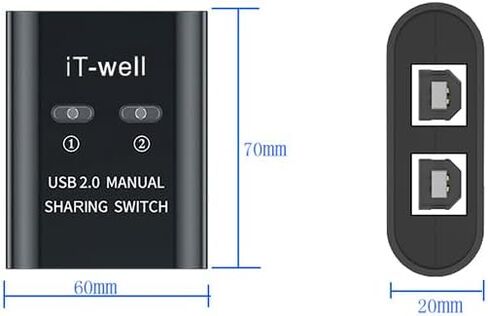 مفتاح مشاركة الماسح الضوئي للطابعة USB، محور تبديل جهاز يدوي بمنفذين مع كابلات ذكر، 2 جهاز كمبيوتر إلى جهاز واحد، طباعة مشتركة، عمل مكتبي بدون جهد، طباعة مستند في ثانيتين in Kuwait