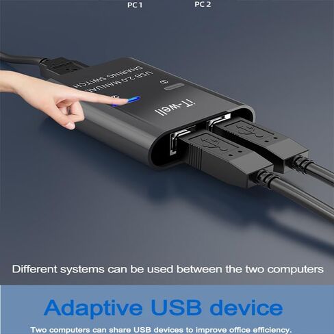 مفتاح مشاركة الماسح الضوئي للطابعة USB، محور تبديل جهاز يدوي بمنفذين مع كابلات ذكر، 2 جهاز كمبيوتر إلى جهاز واحد، طباعة مشتركة، عمل مكتبي بدون جهد، طباعة مستند في ثانيتين in Kuwait