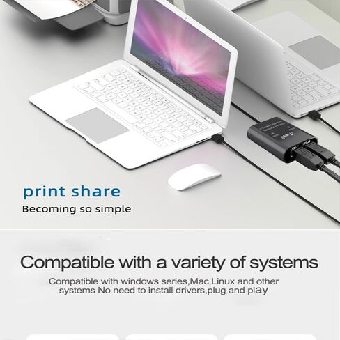 مفتاح مشاركة الماسح الضوئي للطابعة USB، محور تبديل جهاز يدوي بمنفذين مع كابلات ذكر، 2 جهاز كمبيوتر إلى جهاز واحد، طباعة مشتركة، عمل مكتبي بدون جهد، طباعة مستند في ثانيتين in Kuwait