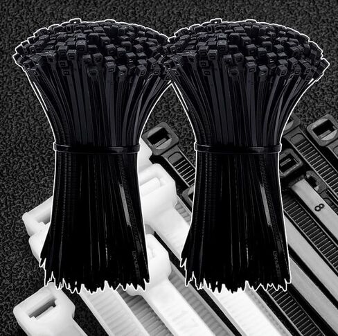 100Pcs Heavy Duty Industrial Zip Toes, Tie Wraps, Zip Toes Tie Straps For Garden Plant Secure Vine, Home, Office Use (Black, 150x3mm) in Saudi Arabia