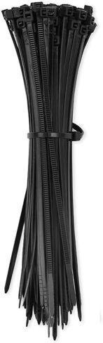 100Pcs Heavy Duty Industrial Zip Toes, Tie Wraps, Zip Toes Tie Straps For Garden Plant Secure Vine, Home, Office Use (Black, 150x3mm) in Saudi Arabia