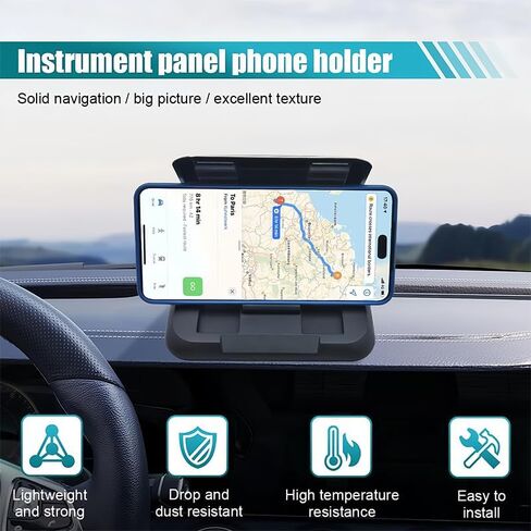 حامل لوحة أجهزة القياس GPS، حامل الملاحة العالمي للهاتف Dashbaord لـ Garmin Nuvi Drive Dezl Drivesmart، Tomtom، Magellan Roadmate، Rand McNally، Navman، يناسب نظام تحديد المواقع GPS والهواتف الذكية 3"-7" in Saudi Arabia