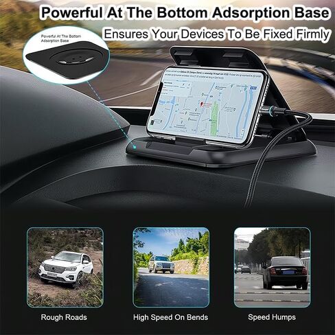 حامل لوحة أجهزة القياس GPS، حامل الملاحة العالمي للهاتف Dashbaord لـ Garmin Nuvi Drive Dezl Drivesmart، Tomtom، Magellan Roadmate، Rand McNally، Navman، يناسب نظام تحديد المواقع GPS والهواتف الذكية 3"-7" in Saudi Arabia