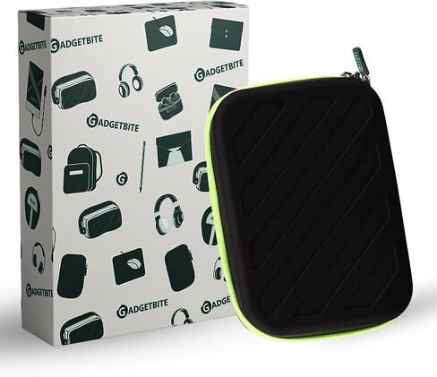 Portable Pouch For Electronic Accessories Usb Cables, Power Bank, Battery, Portable Hard Drive, Sd Memory Card, Earphones, Travel Gadgets Travel Friendly Case(Black&Green) in Saudi Arabia
