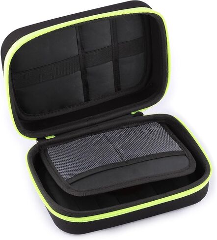 Portable Pouch For Electronic Accessories Usb Cables, Power Bank, Battery, Portable Hard Drive, Sd Memory Card, Earphones, Travel Gadgets Travel Friendly Case(Black&Green) in Saudi Arabia