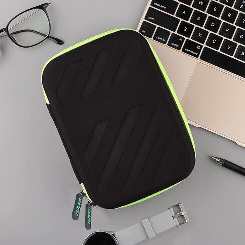 Portable Pouch For Electronic Accessories Usb Cables, Power Bank, Battery, Portable Hard Drive, Sd Memory Card, Earphones, Travel Gadgets Travel Friendly Case(Black&Green) in Saudi Arabia