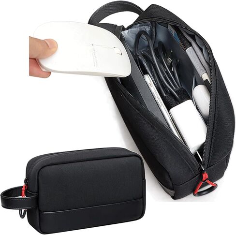 Electronic Organizer Travel Cable Accessories Bag, Electronic Organizer Case, Waterproof Accessories Storage Bag for Power Bank, Cable, Cord, Charger, Mouse, USB, Earphone(Black, Large Size) in Saudi Arabia