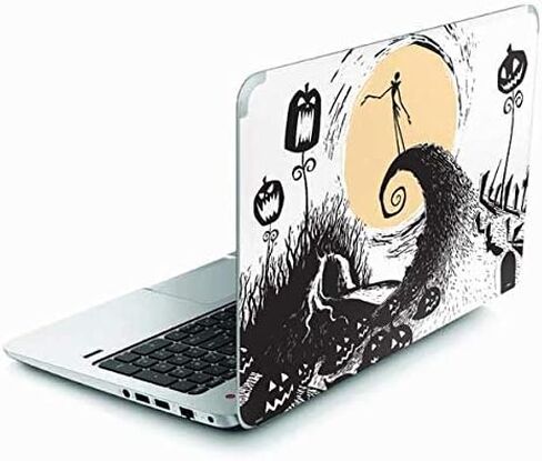 ملصق Skinit للكمبيوتر المحمول متوافق مع Envy TouchSmart 15.6in - مرخص رسميًا من Disney The Nightmare Before Christmas Jack on Spiral Hill Art Design in Kuwait