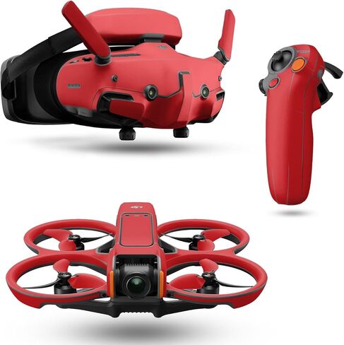 غلاف الطائرة بدون طيار متوافق مع حزمة DJI Avata 2 (2024) - أحمر خالص - غطاء لاصق واقٍ من الفينيل 3M ممتاز - سهل الاستخدام | صُنع في الولايات المتحدة الأمريكية بواسطة MightySkins in Kuwait