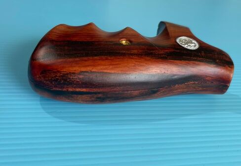 Hardwood Handgun Grips Compatible with Smith and Wesson K/L Frame Square Butt Revolvers Finger Groove Design Deluxe Classic Handmade Craft Handcraft Smooth in Kuwait