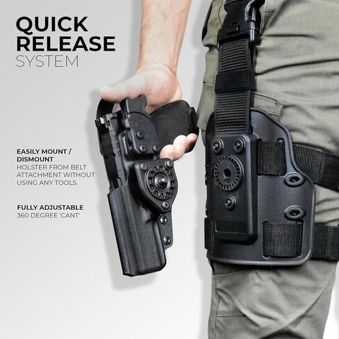 حافظة الساق من المستوى الثاني تناسب Canik TTI Combat مع Streamlight TLR-1HL in Saudi Arabia