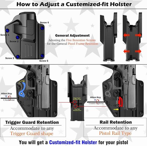 حافظة مسدس متوافقة مع Glock 21 Gen 1 2 3 4، Glock 20 Gen 1 2 3 4، Level 2 G21 Holster - اليد اليمنى in Kuwait