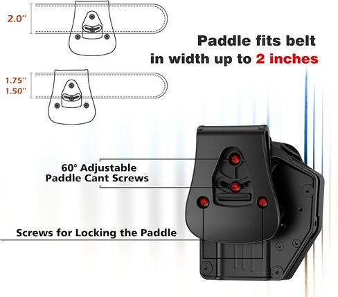 حافظة مسدس متوافقة مع Glock 21 Gen 1 2 3 4، Glock 20 Gen 1 2 3 4، Level 2 G21 Holster - اليد اليمنى in Kuwait