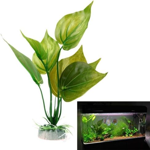 1PC Fish Aquarium Plants Artificial Plastic GreenGrass Weed Plant Aquarium Ornament Fish Tank Decoration (L) in Saudi Arabia