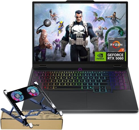 كمبيوتر محمول للألعاب Lenovo Legion 5 15AHP10 RTX 5060، شاشة 15.1 بوصة OLED WQXGA 165 هرتز 500Nits، AMD Ryzen 7 260، ذاكرة وصول عشوائي DDR5 سعة 16 جيجابايت، محرك أقراص SSD 1 تيرابايت، لوحة مفاتيح بإضاءة خلفية RGB، W11H، Wi-Fi 7، حزمة مع مبرد كمبيوتر محمول in Saudi Arabia